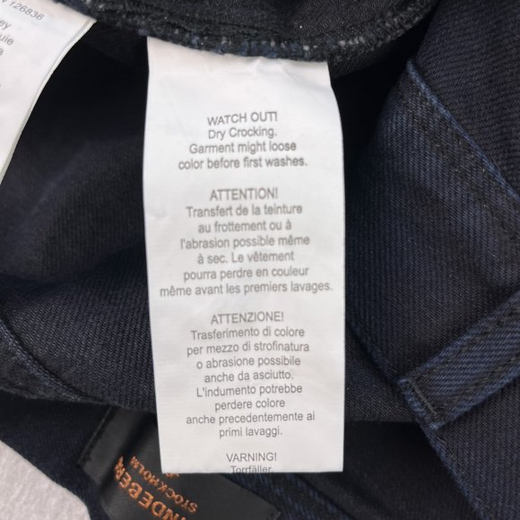 J. Lindeberg Jeans Mens 34x34 Damien Black Ink Mid-Rise Skinny Dark Wash Denim - Picture 9 of 15